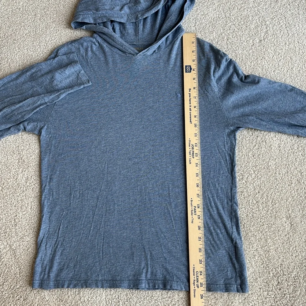 Polo‎ Ralph Lauren Heather Blue Lightweight Hoodie Pullover Cotton Preppy Men XL